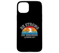 Be Strong and Courageous Joshua 1:9 Design rétro Écriture Coque pour iPhone 15 Plus