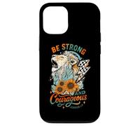 Be Strong and Courageous Joshua 1:9 Motif Lion Coque pour iPhone 12/12 Pro
