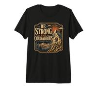 Be Strong and Courageous Joshua 1:9 Randonnée T-Shirt Haut de Gamme
