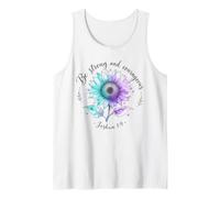 Be Strong and Courageous Prevent Suicide Awareness Tournesol Débardeur