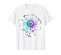Be Strong and Courageous Prevent Suicide Awareness Tournesol T-Shirt