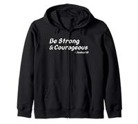 Be Strong & Courageous Joshua Verse biblique de Motivation Sweat à Capuche
