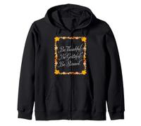 Be Thankful Grateful Blessed Automne Thanksgiving Fleur Sweat à Capuche