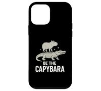 Be The Capybara Calm Funny Capy Riding Gator Chill Vibes Coque pour iPhone 12 mini