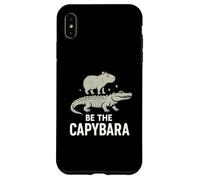 Be The Capybara Calm Funny Capy Riding Gator Chill Vibes Coque pour iPhone XS Max