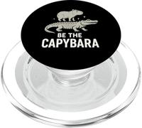 Be The Capybara Calm Funny Capy Riding Gator Chill Vibes PopSockets PopGrip pour MagSafe