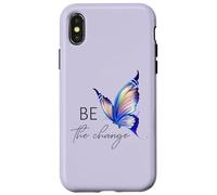 Be The Change T-Shirt Papillon Growth Mindset pour Filles Coque pour iPhone X/XS