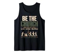 Be The Church When Service is Over Faith Action Christian Débardeur