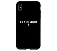 Be The Light Foi chrétienne Croix Message Femmes Hommes Coque pour iPhone XS Max