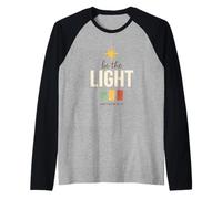 Be The Light, Matthew 5:14 Retro Star Christian Manche Raglan