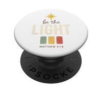 Be The Light, Matthew 5:14 Retro Star Christian PopSockets PopGrip Adhésif