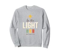 Be The Light, Matthew 5:14 Retro Star Christian Sweatshirt