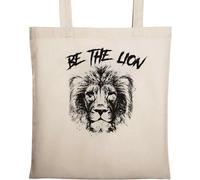 Be The Lion Sac fourre-tout en coton écologique Beige