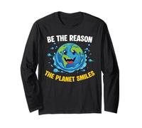 Be The Reason Planet Smiles Earth Day Étudiants Enseignants Manche Longue