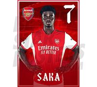 Be The Star Posters Poster Arsenal FC Saka Headshot 21/22 - Format A3 - Produit sous licence officielle