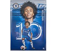 Be The Star Posters Poster Willian Action Chelsea FC 2019/20 - Produit sous Licence Officielle - Disponible en Tailles A3 et A2 (A2)