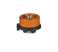 BE-TOOL Adaptateur de recharge de bidon de gaz de camping en métal de type fendu pour camping, hayon, chauffage orange (lot de 1)