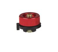 BE-TOOL Adaptateur de recharge pour bouteille de gaz de camping en métal de type fendu pour le camping, le chauffage, rouge (lot de 1)