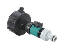 BE-TOOL Adaptateur de réservoir d'eau, 1 pièce Adaptateur de Valve IBC S60X6 raccord de Sortie de réservoir d'eau 60 mm avec Valve de Robinet