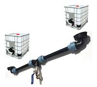 BE-TOOL Adaptateur de réservoir IBC - Raccord coudé en T avec robinet