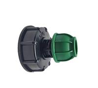 BE-TOOL Adaptateur de tuyau d'eau en plastique, adaptateur de réservoir IBC S60X6 vers raccord droit en polyéthylène moyenne densité (S60 x 6 à 32 mm)