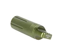 BE-TOOL Bouteille étanche - 1 récipient EDC entièrement en métal - Outil de survie pour disque U, équipement de pêche, vert argent (tête ronde)