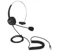 BE-TOOL Casque de téléphone avec microphone - Casque de téléphone fixe avec prise RJ11, casque antibruit pour téléphones de bureau Yealink Grandstream