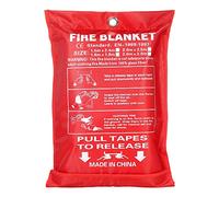 BE-TOOL Couverture anti-feu à libération rapide avec boucles, facile à installer et rapide à déployer en cas d'urgence, idéale pour la cuisine, la maison ou le bureau, blanc