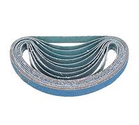 BE-TOOL Lot de 10 bandes abrasives pour ponceuse à outils électriques Grain 40 13 mm x 457 mm