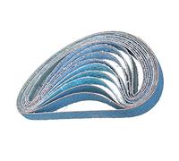 BE-TOOL Lot de 10 bandes abrasives pour ponceuse à outils électriques Grain 80 10 mm x 330 mm