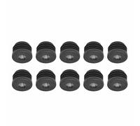 BE-TOOL Lot de 10 bouchons ronds en plastique noir de 3 cm pour tubes ronds avec filetage M8, embouts de chaise, pieds de meubles (3 x 1,9 cm)