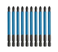 BE-TOOL Lot de 10 embouts de tournevis à percussion 90 mm PH2 magnétiques antidérapants pour visseuse électrique et perceuse