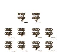BE-TOOL Lot de 10 loquets de boîte à bijoux en bois vieilli ou boîte cadeau avec vis (Bornze-29 x 33 mm)