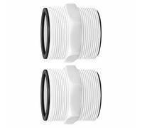 BE-TOOL Lot de 2 adaptateurs de tuyau de piscine, ensemble de connexion de piscine en polypropylène, double rallonge de tuyau mâle de 3,8 cm avec joints pour pompes hors sol et filtrantes (5,96 cm x