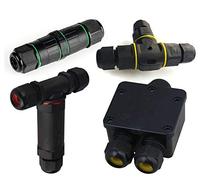 BE-TOOL Lot de 2 boîtes de jonction étanches IP68 3 broches (3-7 mm) pour éclairage extérieur et câblage externe