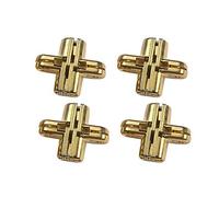 BE-Tool Lot de 2 charnières dorées invisibles en forme de croix pour table pliante et armoire en bois