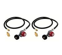 BE-TOOL Lot de 2 régulateurs réglables au propane haute pression de 0 à 20 psi, tuyau de type QCC-1, tuyaux de rechange pour brûleur à propane, friteuse à dinde, fumoir et autres appareils
