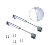 BE-TOOL Lot de 2 vérins à gaz à ressort en acier avec fermeture amortie pour placard de cuisine, armoire, porte (30N)