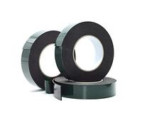 BE-TOOL Lot de 3 rouleaux de ruban adhésif double face en mousse étanche pour plaques d'immatriculation de voiture Noir 1 mm x 50 mm x 10 m