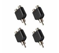 BE-TOOL Lot de 4 adaptateurs répartiteurs RCA, adaptateur audio jack mono répartiteur double connecteur pour caisson de basses, amplificateur, TV, audio numérique