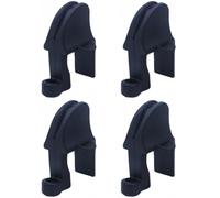 BE-TOOL Lot de 4 clips de garde-boue réglables en plastique pour ponton (noir)