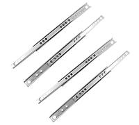 BE-TOOL Lot de 4 glissières de tiroir en métal de 17 mm avec roulement à billes (longueur 342 mm)