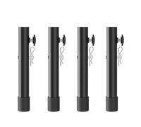 BE-TOOL Lot de 4 rallonges de pieds de table pliables, 20 cm, en acier robuste, réglables avec boulons de fixation pour la maison et le bureau, réduit les travaux coincés