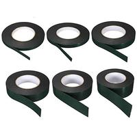 BE-TOOL Lot de 6 rouleaux de ruban adhésif double face en mousse étanche pour plaques d'immatriculation de voiture Noir 1 mm x 30 mm x 10 m