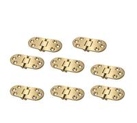 BE-Tool Lot de 8 charnières pliantes pour meubles Installation facile 270 degrés Bord rond pour machine à coudre, porte, table pliante, etc. Doré