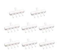 BE-TOOL Lot de 8 valves d'air d'aquarium, 8 mm à 4 mm, en plastique, connecteur de tuyau d'oxygène pour aquarium, aquarium, tuyau d'air agricole de jardin (4-)