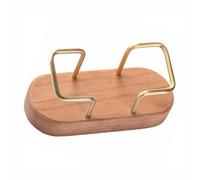 BE-TOOL Porte-cartes de visite personnalisé en bois et métal pour homme et femme, bureau, comptoir, tables de conférence (couleur clair)