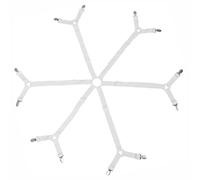 BE-TOOL Sangles d'angle réglables pour drap de lit, sangles élastiques antidérapantes avec clips en acier inoxydable pour gardiens de literie (blanc + 60 cm)