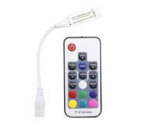 BE-TOOL Télécommande IR - Télécommande LED Speed Control - Blanc | Plastique, télécommande RF sans fil, 16 couleurs et 4 modes de lueur dynamique, pour bandes lumineuses LED 5050 3528 et