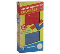 Be Toys - Jeu de construction en bois - 50 Planchettes colorées